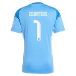 Günstige Fußballtrikots Real Madrid Courtois 1 Torwart Kinder 2025-26 Kurzarm